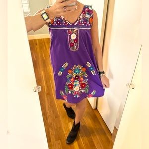 Erica Maree Mexican Mini Embroidered Dress